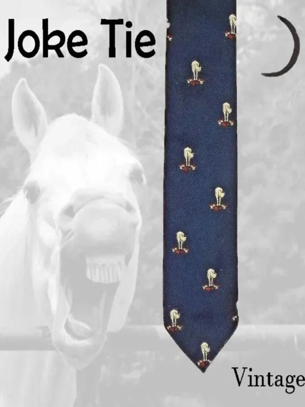 Vintage Novelty Necktie Joke Gift Rare Funky Club Tie - Subversive Prep